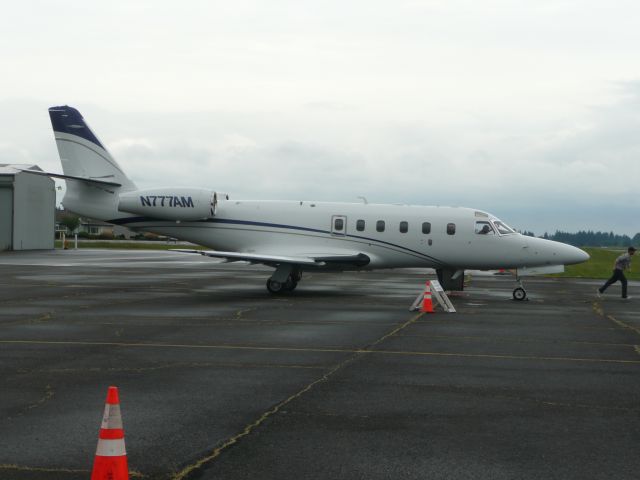 IAI Gulfstream G100 (N777AM) - On the ramp at KUAO (Aurora State OR)