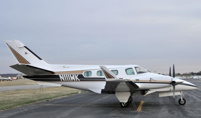 Beechcraft Duke (N111WK) - Parked at KFDK on 3/21/2009.