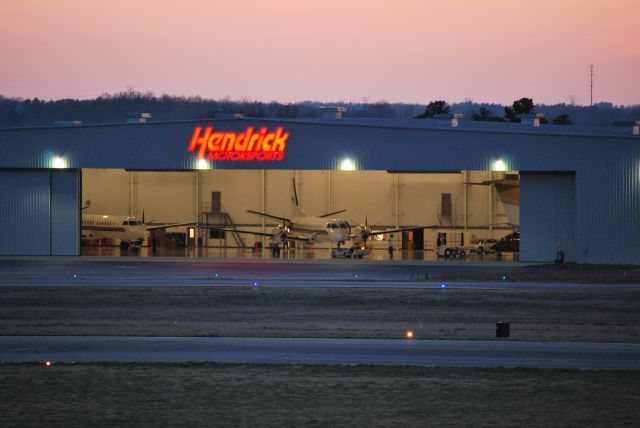 Saab 2000 — - Being pushed into the Hendrick Motorsports hangar. From left to right (N508RH, N511RH, N5RH, N500RH) - 3/22/09