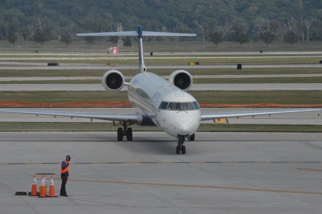 Canadair Regional Jet CRJ-900 (N299PQ) - 2 hours and 17 minutes late, Delta Connection (Flagship) 381 arriving from Detroit at 3:07 PM CDT.   Taken August 11, 2016 at OMA with Nikon D3200 mounting 55-200mm lens.  