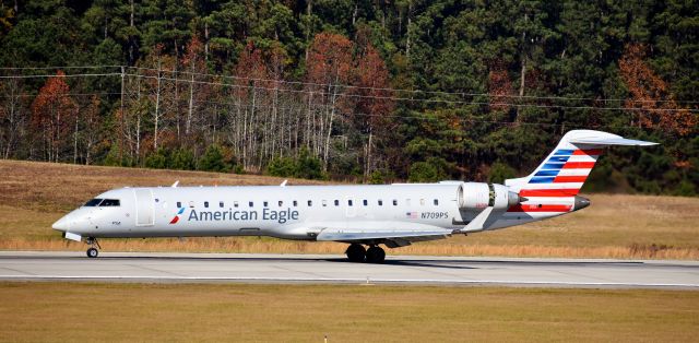 Canadair Regional Jet CRJ-700 (N709PS) - At the RDU observation deck, 11/25/17.