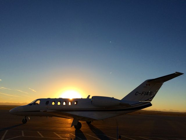 Cessna Citation CJ2+ (C-FIAS) - Sitting ready for another flight in Calgarys Springbank airport.