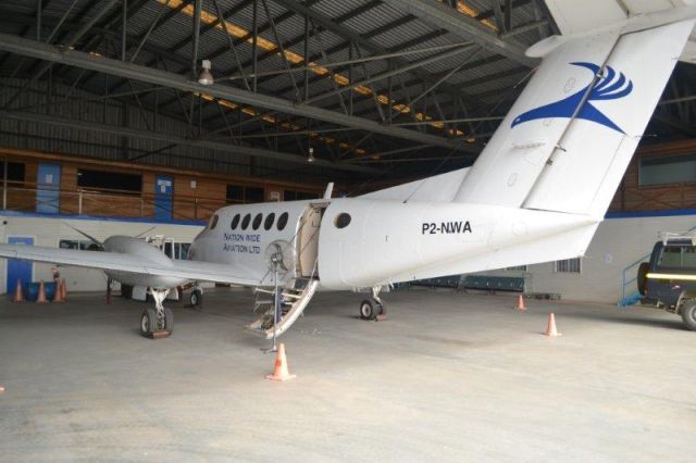 Beechcraft Super King Air 200 (P2-NWA) - Maintenance at Port Moresby -  8th April 2018