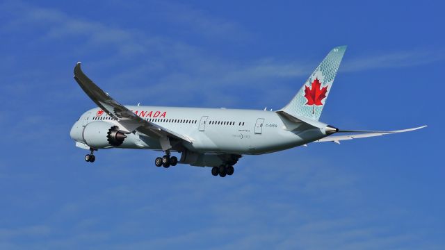 Boeing 787-8 (C-GHPQ) - ACA7008: Air Canadas first 787 departs Rwy 16R for delivery to CYYZ on 5/18/14. (LN:160 / cn 35257).