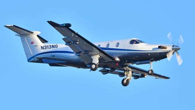 Pilatus PC-12 (N313NG) - Pilatus PC-12 (N313NG) arrives at KRDU Rwy 23R on 12/04/2019 at 4:19 pm.