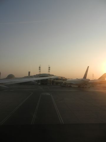 Boeing 777-200 (UNKNOWN) - taxiing to the runway on a beautiful sunset day of August back to OEJN ( jeddah)