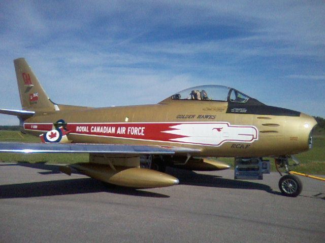 North American F-86 Sabre (C-FABC) - Photo taken at the Gataneau airport in Quebec, Canada.