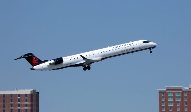 Canadair Regional Jet CRJ-900 (C-FBJZ) - Shown here departing is an Air Canada Express Canadair Regional Jet CRJ-900 in the Spring of 2018. I posted 40 photos that day at CYOW and this one for whatever the reason has two to three times more views so I added more detail on the flight on May 17th. It is operated by Jazz Air with Flight Number 8634 enroute from Ottawa to Halifax departing at 12:43 arriving at 3:03 for those on board. The Votes are also higher than the others. Thanks for the surprising attention on an average photo.