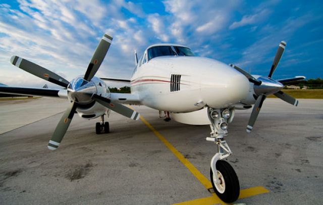 Beechcraft King Air 100 (N24203) - N24203 on the ramp in Cayman Brac