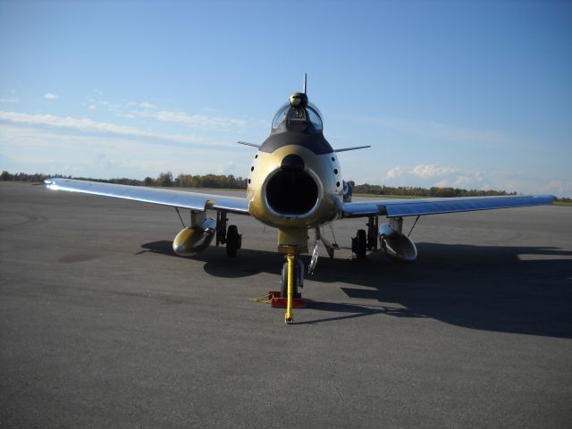 North American F-86 Sabre (C-GSBR) - Royal Canadian Air Force F-86 Sabre in the Golden Hawks Demonstration Team colors to commemorate Canadas centennial of flight.