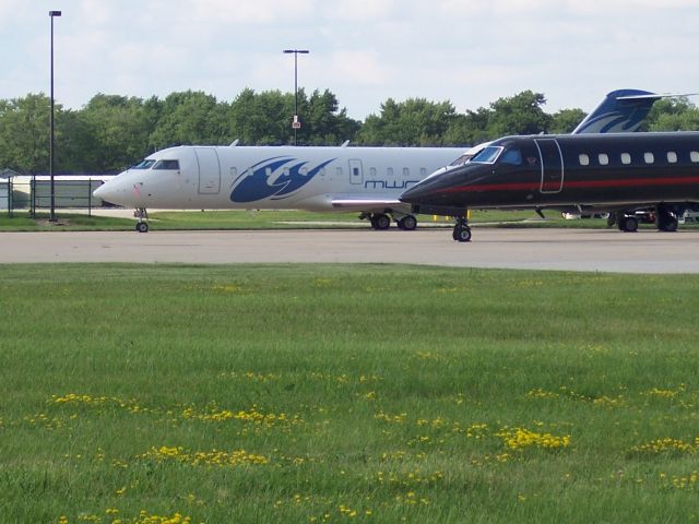 Canadair Regional Jet CRJ-200 (N155MW) - Micheal Waltrips plane - that is a cool paint job. Race weekend in Chicago