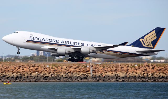 Boeing 747-400 (9V-SFP) - Lifting Off from Rwy 34L