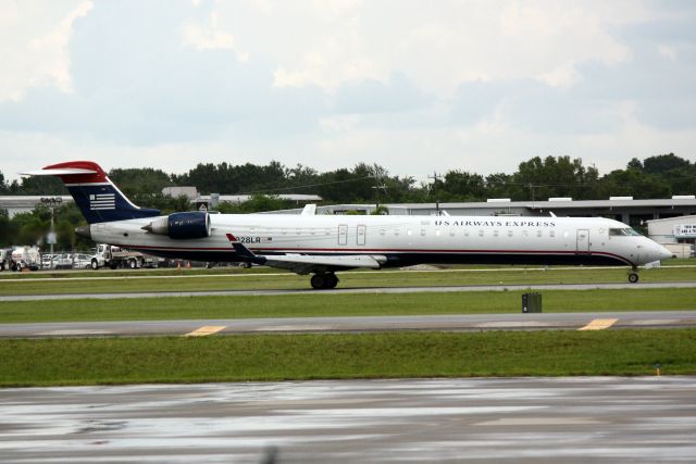 Canadair Regional Jet CRJ-900 (N928LR) - US Air Flight 2607 operated by Mesa (N928LR) arrives at Sarasota-Bradenton International Airport following a flight from Charlotte-Douglas International Airport