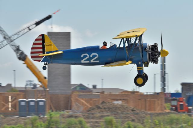 Boeing PT-17 Kaydet (N8260Q) - 08-27-22 Runway 19 arrival during airport open house.