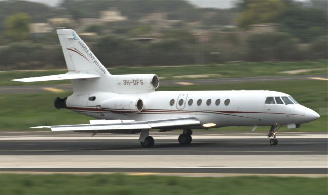 Dassault Falcon 50 (9H-DFS) - On landing RWY31