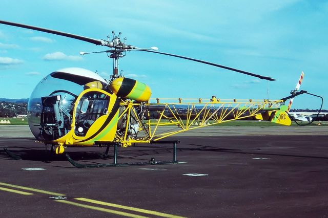 VH-ORC — - BELL 47G-2A - REG : VH-ORC (CN 2660) - PARAFIELD ADELAIDE SA. AUSTRALIA - YPPF (11/7/1993) 35MM SLIDE CONVERSION USING A LIGHTBOX AND A NIKON L810 DIGITAL CAMERA IN THE MACRO MODE