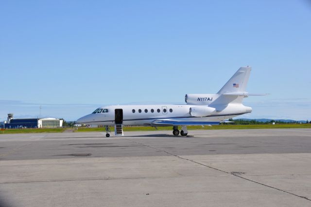 Dassault Falcon 50 (N117AJ) - 16Aug09  Overseas refueling stop.