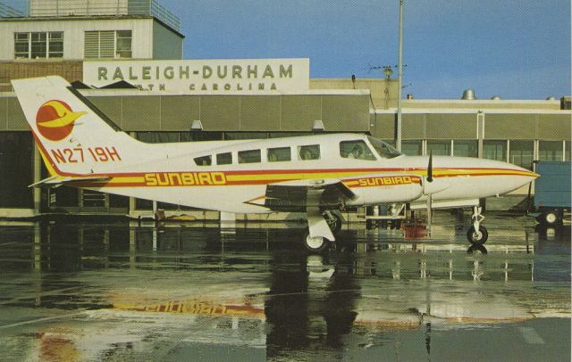 Cessna 402 (N2719H) - scanned from postcard