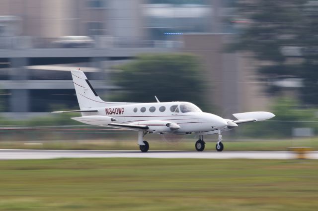 Cessna 340 (N340WP) - Cessna N340WP departing Atlanta's PDK airport. Questions about this photo can be sent to Info@FlewShots.com