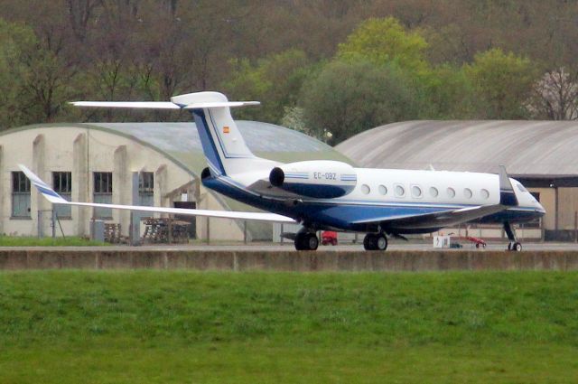 Gulfstream Aerospace Gulfstream G650 (EC-OBZ) - Gestair Gulfstream G650ER parked on the ramp on 9-Apr-24 after arriving the previous day from LEMD as GES41Z.