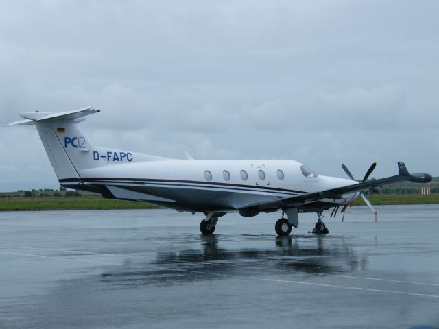 Pilatus PC-12 (D-FAPC) - D-FAPC Pilatus pc 12/45 cn 579 also seen at carnmore airport galway ireland 02-08-2010
