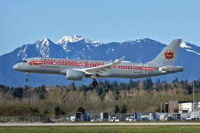 Airbus A220-300 (C-GNBN) - AC's new TCA retro livery on a brand new A220