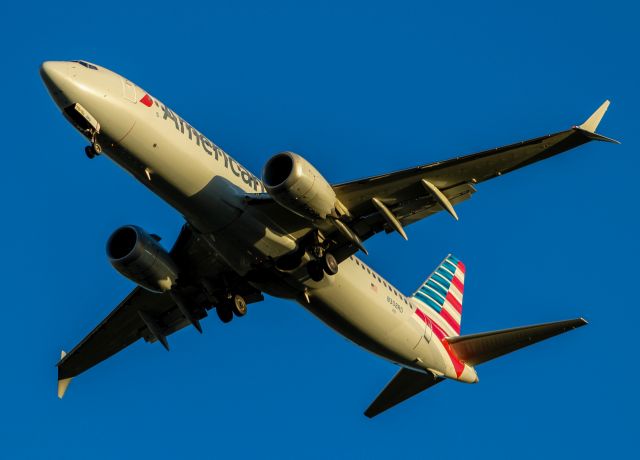 N308RD — - American 737-Max 8 on final for RWY 36R.