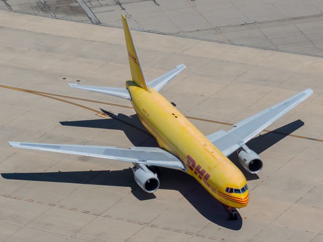 BOEING 767-200 (N657GT) - "Giant 194 Heavy" parked on the northern ramp after a flight from Denver.