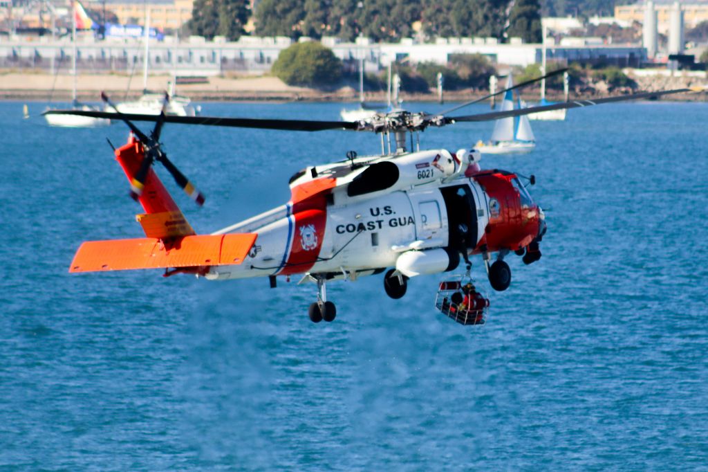 Sikorsky S-70 (70-1703) - At the Uss Midway. Demonstration from the coastguard.