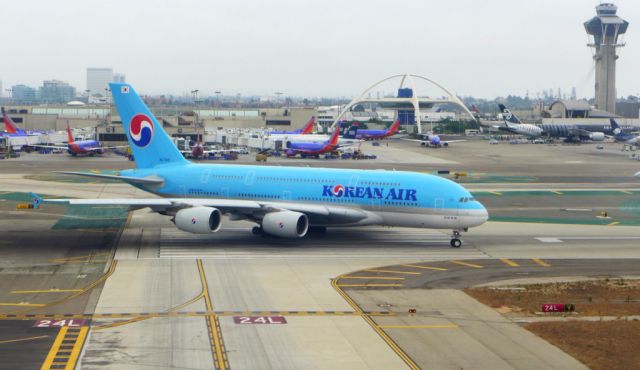 Airbus A380-800 (HL7619) - Bigger than most at LAX