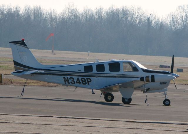Beechcraft 35 Bonanza (N348P) - Parked at the Downtown Shreveport airport.