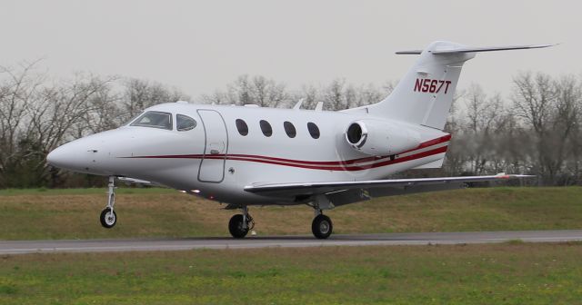 Beechcraft Premier 1 (N567T) - A Raytheon 390 Premier 1 arriving Runway 1 at H.L. Sonny Callahan Airport, Fairhope, AL, during the 2019 Classic Jet Aircraft Association Fly-In and Conference - March 1, 2019.