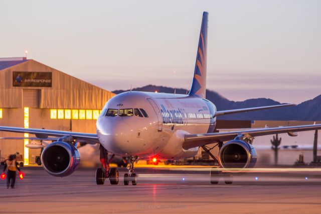 Airbus A319 (N327NV) - Good old days at IWA.