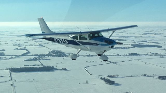 Cessna Skylane (N735AN) - Taken in 2015. Picked up from a grass strip in Illinois, en route to KOKK. Me at the controls. Photo ship was a C172, but the tail number escapes me.