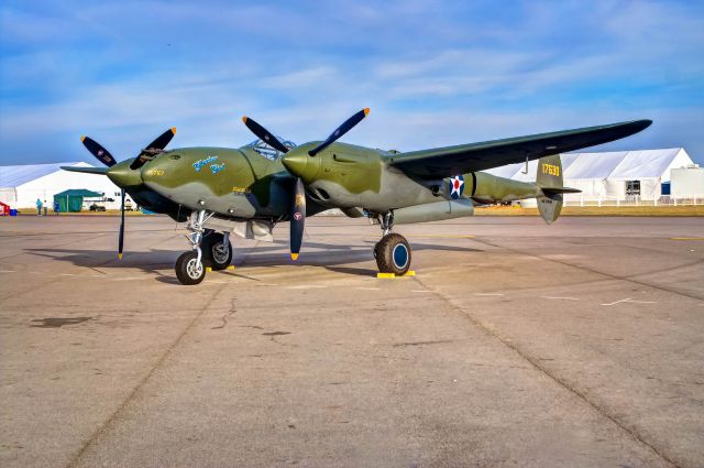 Lockheed P-38 Lightning (N17630) - "Glacier Girl" on display at the Gathering of Mustangs and Legends airshow.