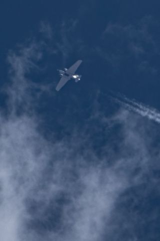 Martin WB-57 (N927NA) - Watched this NASA WB-57 as it approached the Tucson metro area from southern New Mexico.  It conducted three orbits at 47,000 feet in the Tucson metro area before continuing westbound.