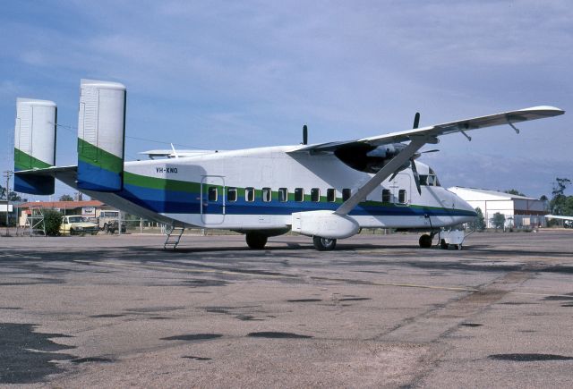 VH-KNQ — - MURRAY VALLEY AIRLINES - SHORT SD3-30-100 - REG VH-KNQ (CN SH3073) - MILDURA AIRPORT VIC. AUSTRALIA - YMIA 20/11/1983