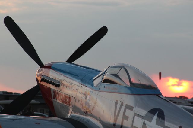 North American P-51 Mustang (N551TM) - The sun sets on one of the many P-51's at Oshkosh......P-51 "Boomer"br /br /However, EAA AirVenture Oshkosh 2018.  