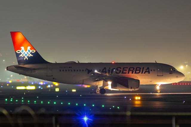 Airbus A319 (YU-APE) - Fog in Ftankfurt