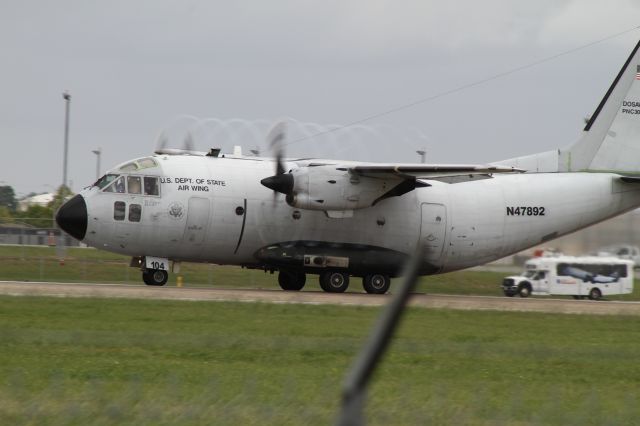 Alenia Spartan (C-27A) (N47892) - Shot at KAUS on May 30th 2013 as this Alenia Spartan (C-27A)departs Austin for Arizona.