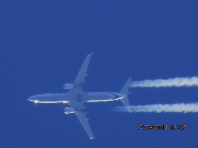 Boeing 737-900 (N402AS) - Alaska Airlines flight 38 from to FLL over Baxter Springs Kansas (78KS) at 35,000 feet.