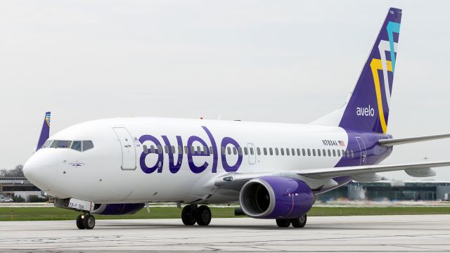 Boeing 737-700 (N7834A) - Avelo Airlines a new ultra-low cost carrier makes it's first appearance at KSBN bringing in Boston College Mens Baseball Team, to play 2 games against Notre Dame.