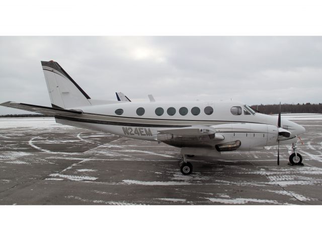 Beechcraft King Air 100 (N24EM) - At Binghampton NY. CFM (Corporate Flight Management) has 3 x King Air 100, 2 x Phenom 100 and 2 x Citation V available for charter in the New York metropolitan area KDXR KHPN KTEB KBDR  a rel=nofollow href=www.FLYCFM.COMwww.FLYCFM.COM/a