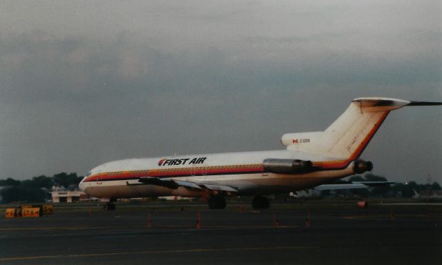 BOEING 727-200 (C-GXFA) - First Air B727-233(adv) doing a military charter at Boston Logan on br /June 17, 2000. 