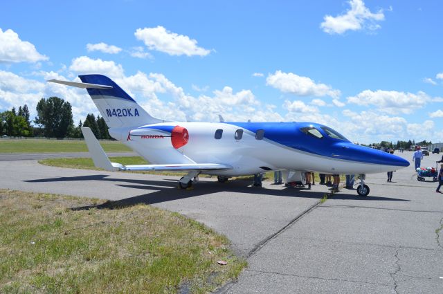 Honda HondaJet (N420KA) - On display at the conclusion of the 2018 Legacy Flight Museum Air Show. Jets are a rare sight in Rexburg!