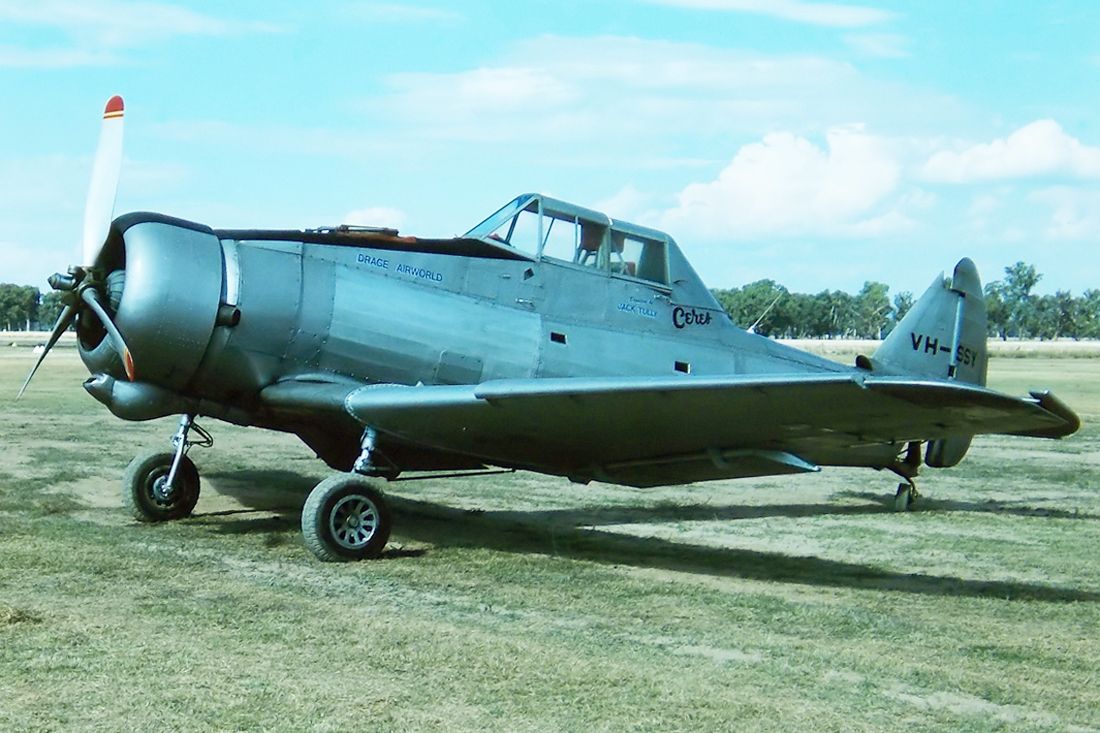 VH-SSY — - COMMONWEALTH CA-28C CERES - REG : VH-SSY (CN 10 ) - WANGARATTA VIC. AUSTRALIA - YWGT (18/4/1987) 35MM SLIDE CONVERSION USING A LIGHTBOX AND A NIKON L810 DIGITAL CAMERA IN THE MACRO MODE