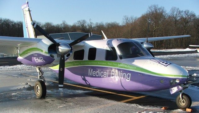 Aero U-4A Commander 560 (N6000N) - MTBC, a revenue cycle management and healthcare IT company, is taking to the air to call attention to its offerings. MTBCs Aero Commander is wrapped in a distinctive and eye catching graphic to call attention to the companys medical billing and EMR services. Visit MTBC online at www.MTBC.com.