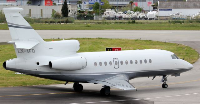 Dassault Falcon 900 (LX-AFD) - TO Cannes-Mandelieu airport  , 22 4 2013