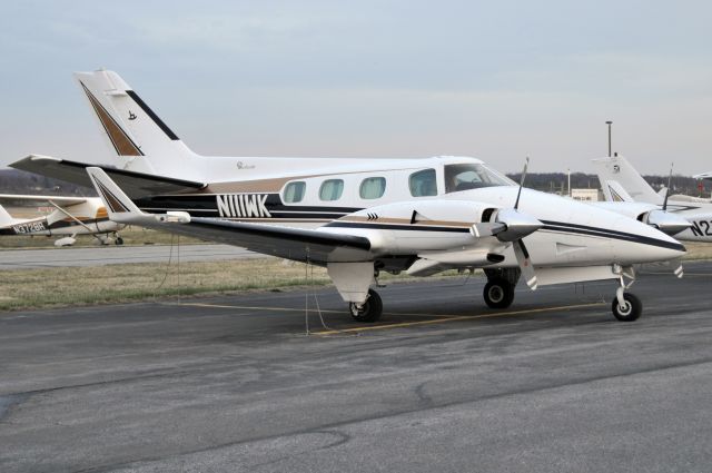 Beechcraft Duke (N111WK) - Parked at KFDK on 3/21/2009.