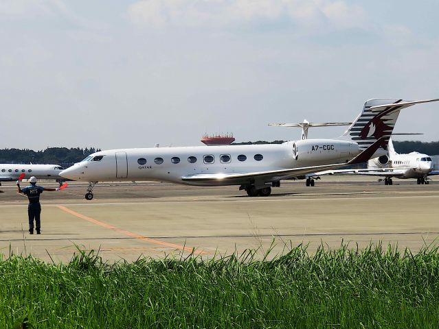 Gulfstream Aerospace Gulfstream G650 (A7-CGC) - I take a picture on Oct 08, 2017.